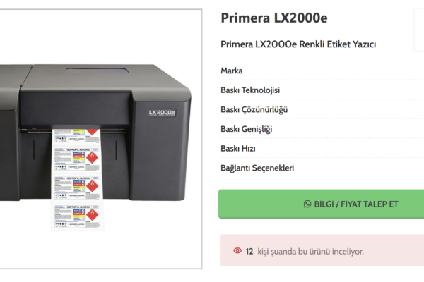 Primera barkod yazıcı