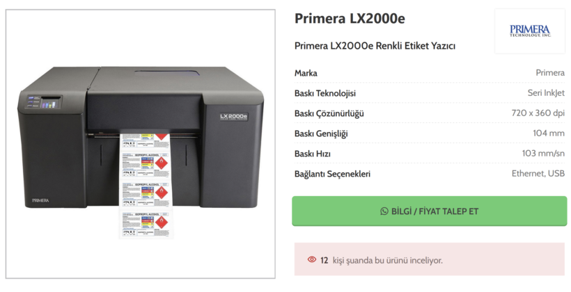 Primera barkod yazıcı